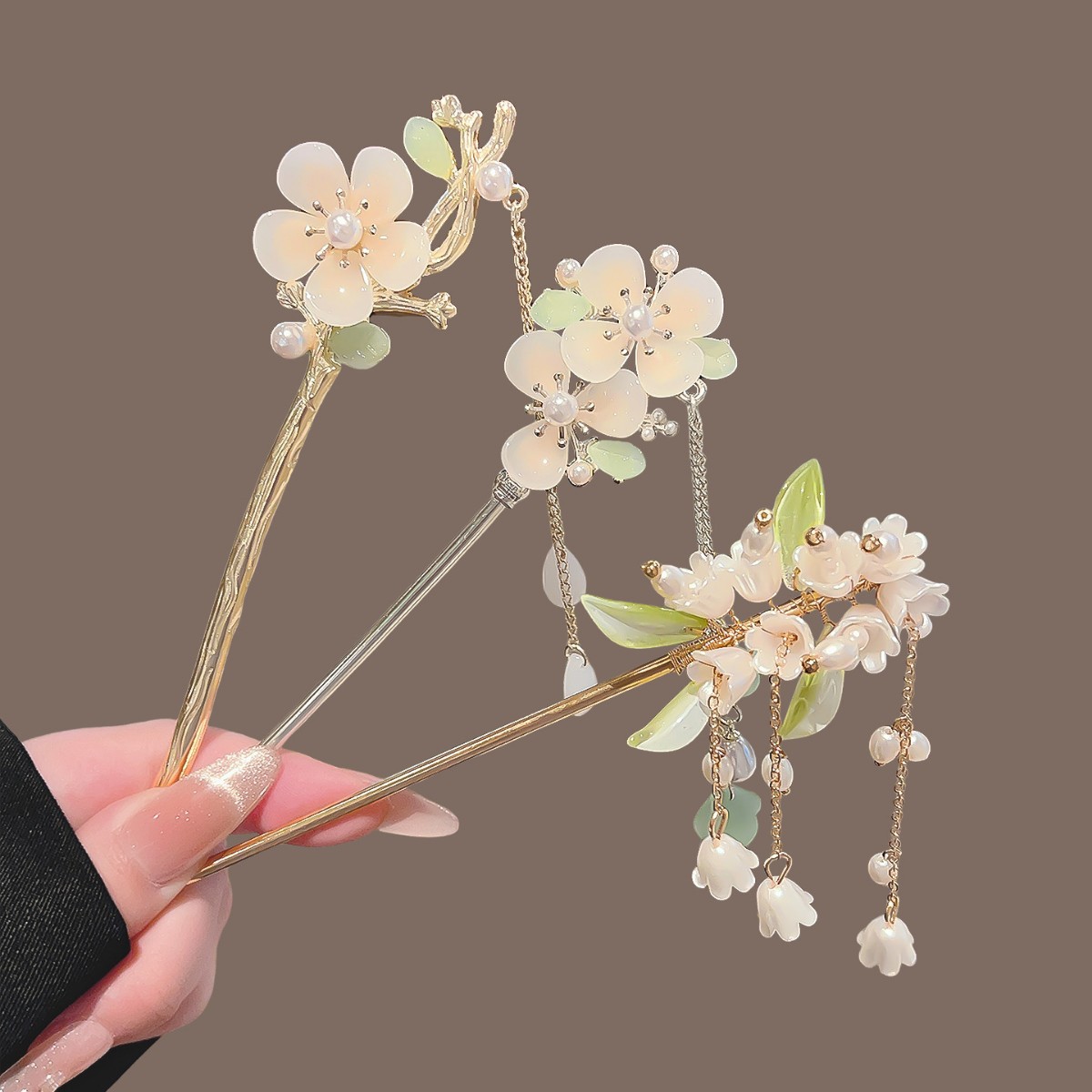 Pearl Hair Pin - Wstążki do włosów w stylu vintage