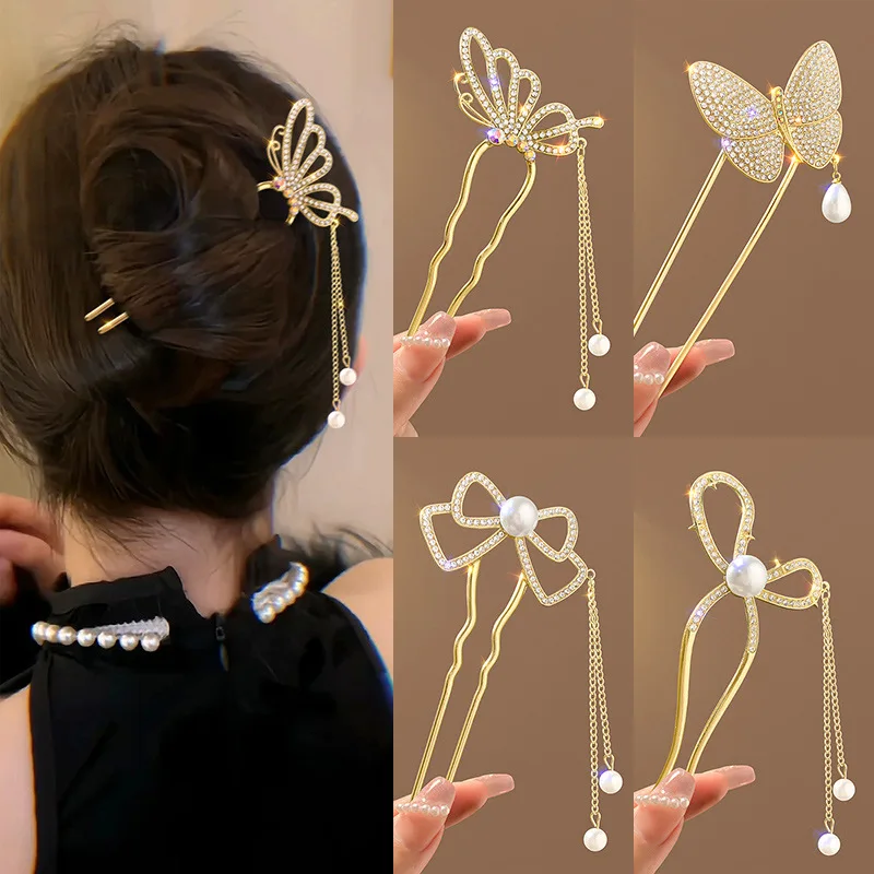 Pearl Hair Pin - Antyczna spinka do włosów w kształcie