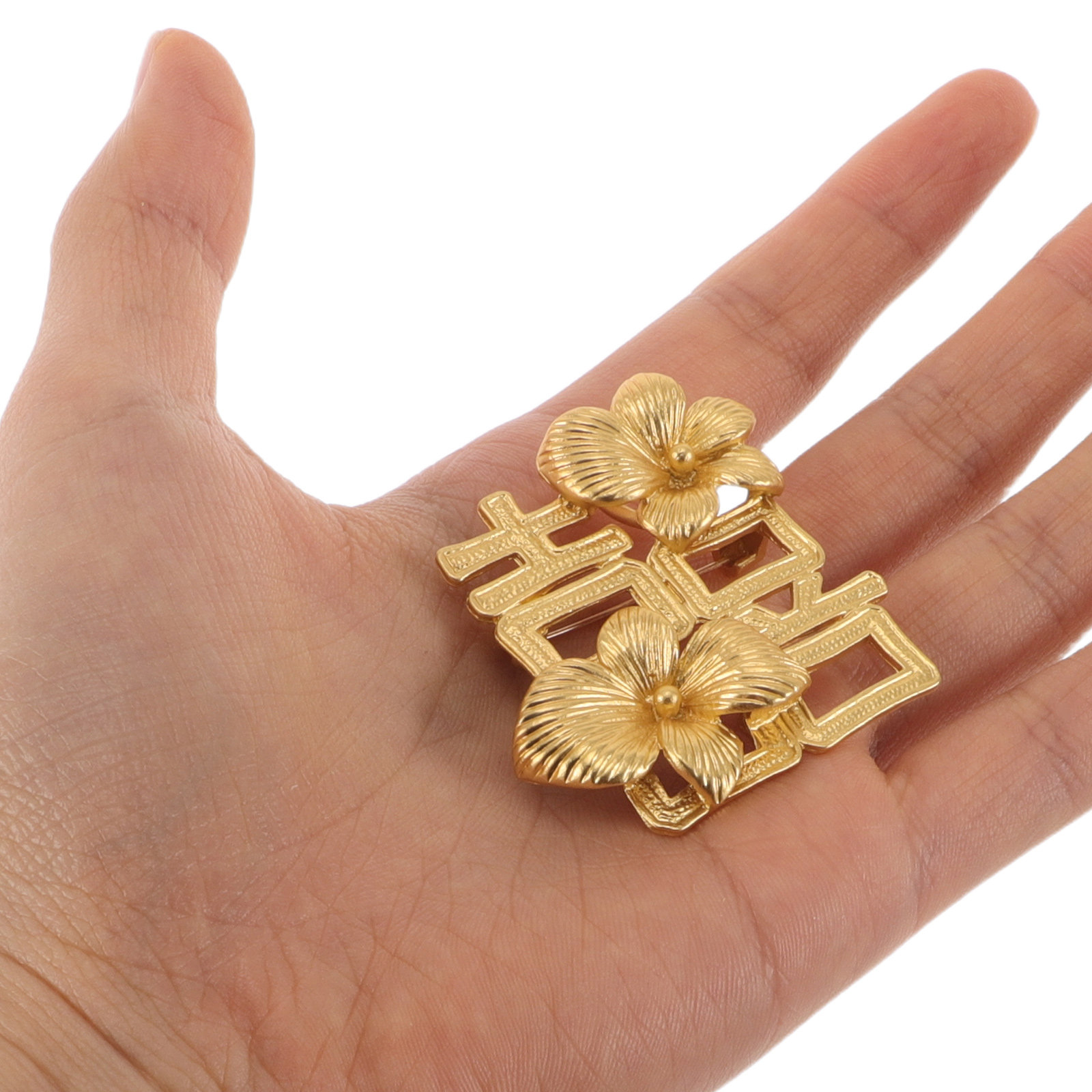 Brooch Pin Gold - 2 szt. Broszki ślubne z chińskim