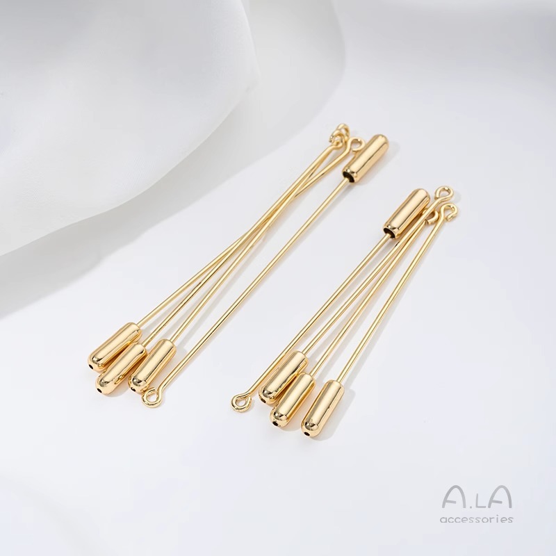 Brooch Pin Gold - Broszka z 9 znakami, długa szpilka,
