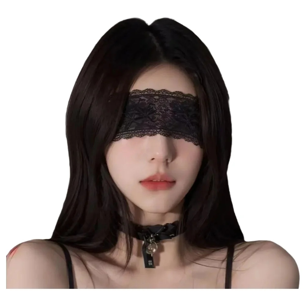 Women'S Accessories - Seksowna koronkowa opaska na oczy, czarna,