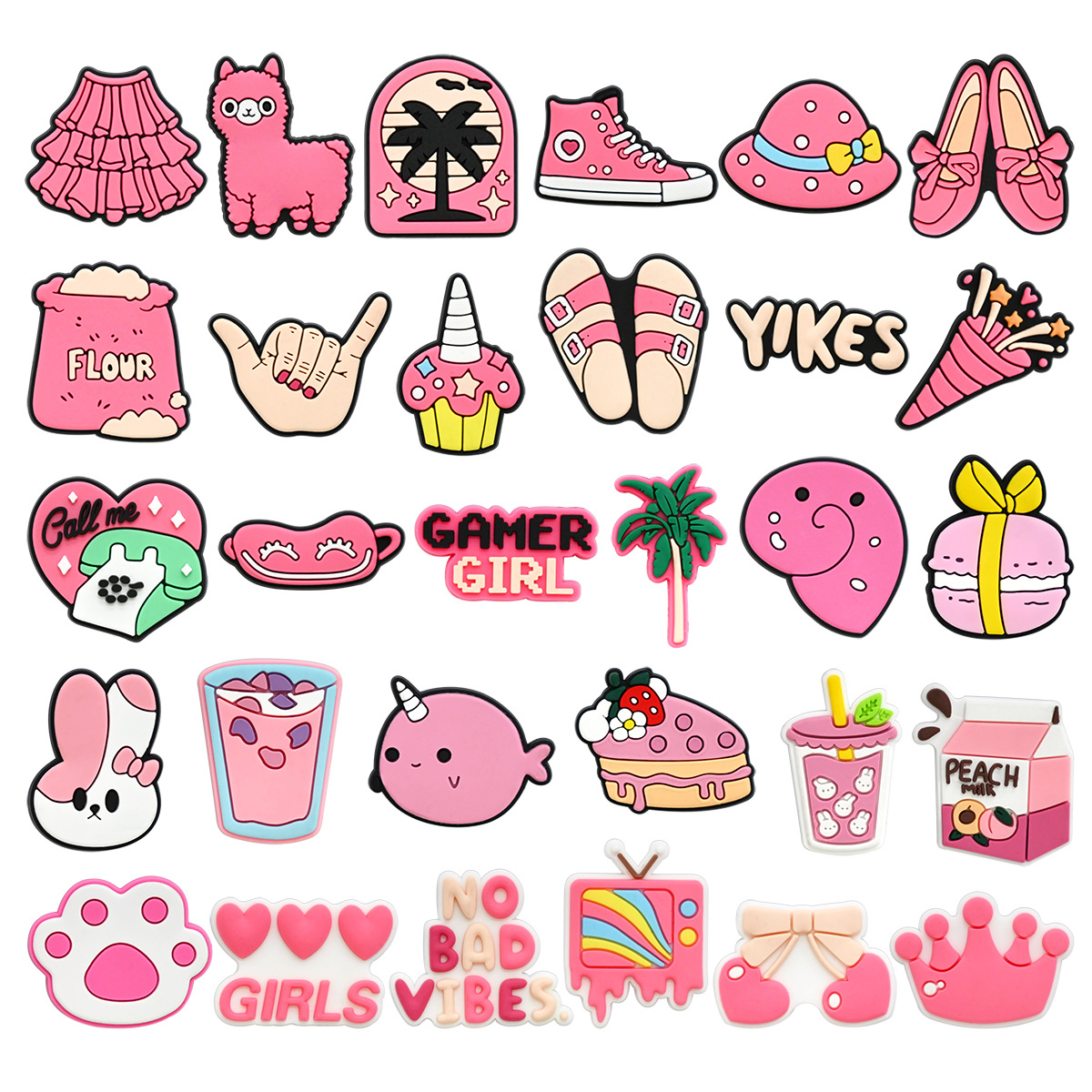 Women'S Accessories Crocs - Śliczne różowe zawieszki do butów dekoracje