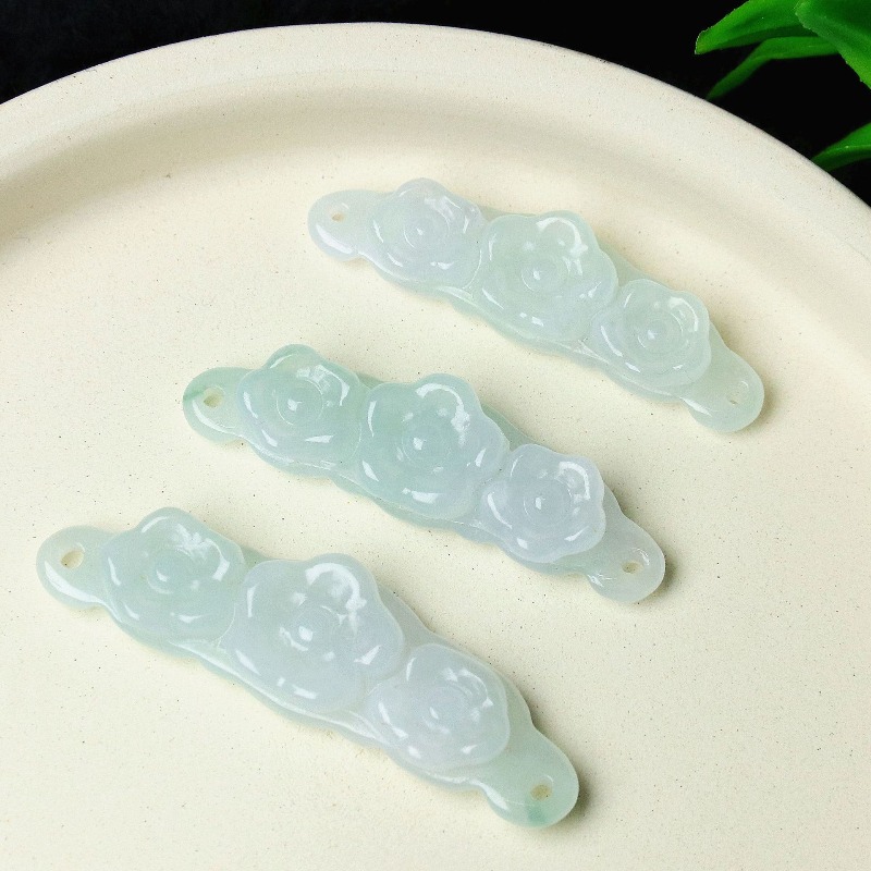 Women'S Accessories - 1 szt. Naturalny Jadeitowy Szmaragdowy Kwiat