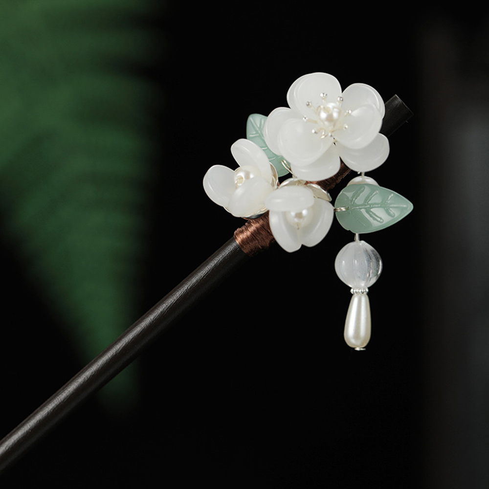 Pearl Hair Pin - Retro Spinka do włosów z kwiatem,