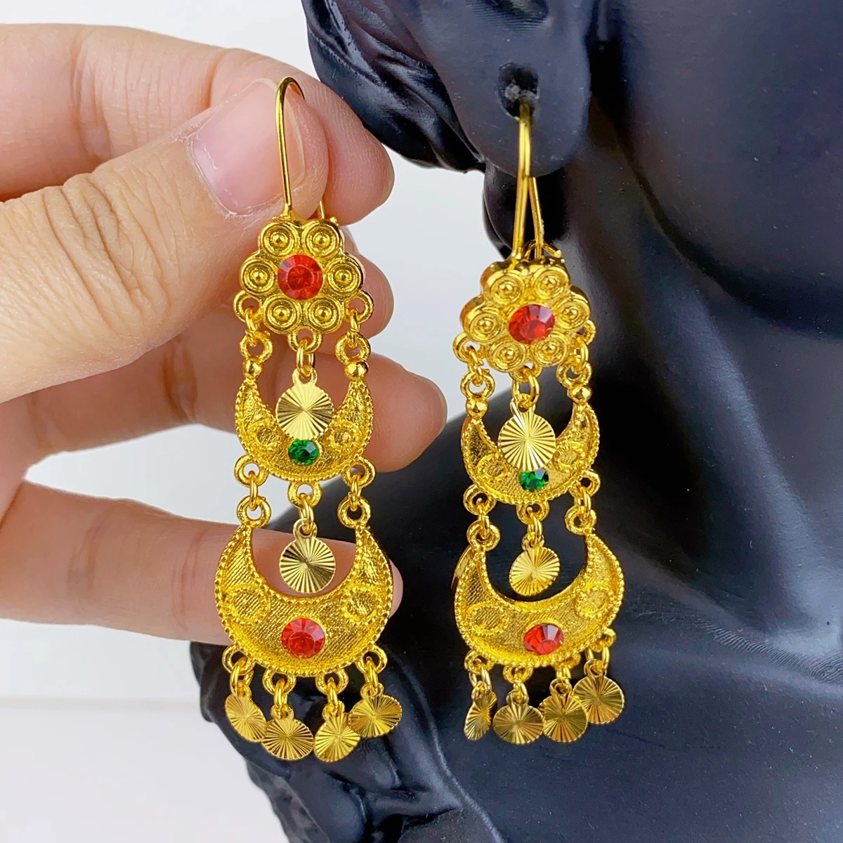 Indyjskie wiszące kolczyki biż – Women Accessories Dubai recenzja i cena