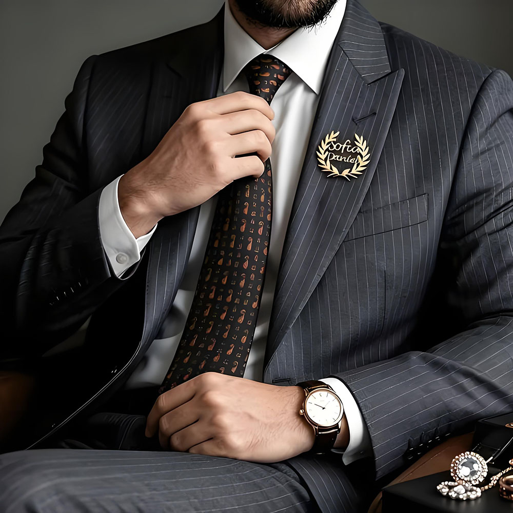 Personalizowana broszka z dwom – Brooch Pin Gold recenzja i cena