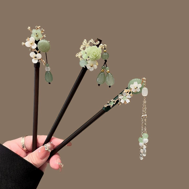 Antyczna drewniana spinka do w – Pearl Hair Pin recenzja i cena
