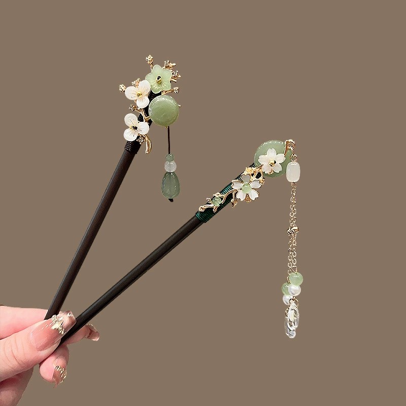 Antyczna drewniana spinka do w – Pearl Hair Pin recenzja i cena