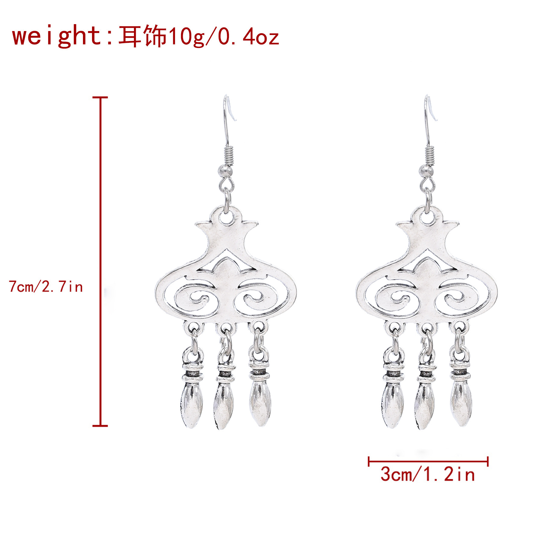 Kolczyki w stylu vintage, sreb – Women Accessories Nepal recenzja i cena